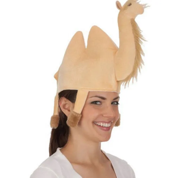 FMYSJ Plysch 3D Kameldjur Hatt för Barn Vuxen Födelsedagsfest Kostym Hatt för Familjesammankomst Halloween Cosplay Kameldjur Huvudbonad (FMY)> Huvudbonader