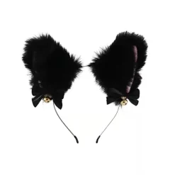 Plysch katt- och rävdjursöron hårklämma cos hårkort juldekoration> Huvudbonader