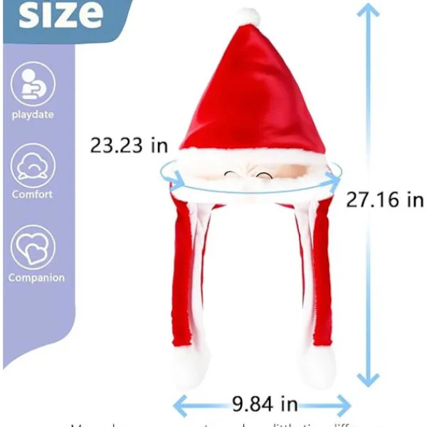 Plysch Öron Rörlig Hoppande Hatt - Söt Fluffig Interaktiv Djuröronmössa, Mjuk Varm Huvudbonad för Vintern, Cosplay & Present till Barn/Tonåringar/> Huvudbonader