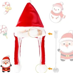 Plysch Öron Rörlig Hoppande Hatt - Söt Fluffig Interaktiv Djuröronmössa, Mjuk Varm Huvudbonad för Vintern, Cosplay & Present till Barn/Tonåringar/><noscript><img width=