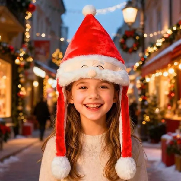 Plysch Öron Rörlig Hoppande Hatt - Söt Fluffig Interaktiv Djuröronmössa, Mjuk Varm Huvudbonad för Vintern, Cosplay & Present till Barn/Tonåringar/> Huvudbonader