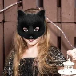 Plysch Rävsvans & Öron Set, Cosplay Kostym, Kattsvans, Kattöron, Potthandskar, Halloween Kostym, Grå><noscript><img width=