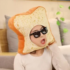 CL Plysch Toast Bröd Selfie Prop Hatt Kostym Tillbehör> Huvudbonader