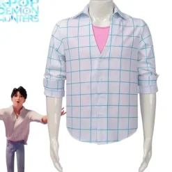 Pojke Demon Anime Komplett Set Retro Stil Polyester Skjorta Outfit M> Dräkter