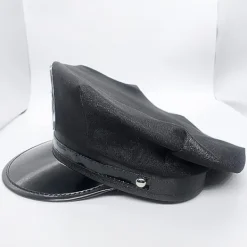 Polis Mössa Vuxen Polis Cosplay Mössa Kapten Mössa Officer Mössa Tillbehör Scenframträdande Militär Mössor Halloween Fest><noscript><img width=