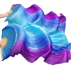 Populär Barn Dam Magdans Fläkt 1 Par Gradient Färg Dansare Träning Lång Imitations Silkesfläktar 150/180x90cm Rayon Silkesfläktar, 054672# Tw | Fyndiq> Tillbehör
