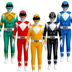 Power Rangers Mighty Morphin Jumpsuit Svart Party Kostym Vuxen Barn 160 Svart 160 160> Dräkter