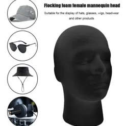 Praktisk manlig skyltdocka huvudmodell hatt peruk glasögon display><noscript><img width=