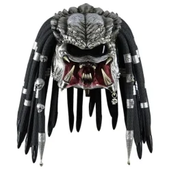 Predator Mask hemsk alien cosplay hjälm mask full latex huvudmask filmtitel kostymtillbehör för Halloween-Perfekt> Huvudbonader