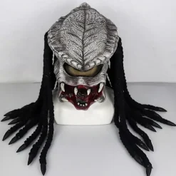 Predator Mask hemsk alien cosplay hjälm mask full latex huvudmask filmtitel kostymtillbehör för Halloween-Perfekt><noscript><img width=