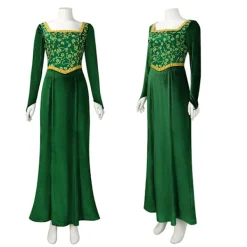 WAIDFU Prinsessan Fiona Klänning Halloween Fancy Grön Klänning, Festdräkt Rollspel för Vuxen 3XL> Dräkter