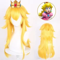 Prinsessan Peach Peruk för Flickor Cosplay Halloween Kostym> Peruker