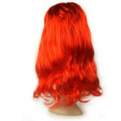 FMYSJ Prinsessan Sjöjungfru Peruk Coraline Barn Flickor Röd Lång Lockig Halloween Fest Peruk med Sjöstjärna Hårklämmor (FMY)> Peruker
