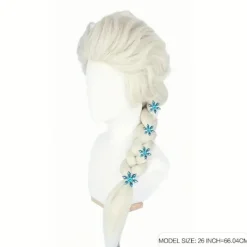 Prinsessperuk för flickor blond cosplay peruk flätad peruk cosplay peruk för flickor, syntetiskt hår flickors blonda peruk för kostymfest halloween peruk | Fyndiq><noscript><img width=