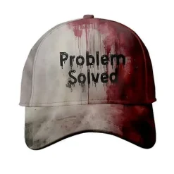 Problem Löst Halloween Hatt Skräck Rolig Halloween Unisex Hatt Blodig Keps GGZG Hatt> Huvudbonader