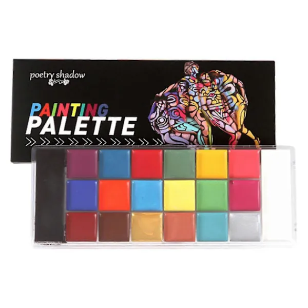 Professionell Ansikts- och Kroppsmålningskit 20 Färger Oljebaserad Palett Smink Cosplay Ansiktsfärg Icke-toxisk Ansiktsfärg För Alla Hudtyper För Julhall | Fyndiq> Smink