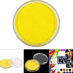 Professionell vattenbaserad matt kropps- och ansiktsfärg för scenmakeup (gul)> Smink