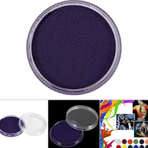 Professionell vattenbaserad matt kropps- och ansiktsmålningspigment scenmakeup lila> Smink