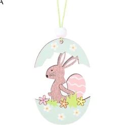 Påskpynt Färgglada DIY Gråfri Hängande Ägg Kyckling Kanin Påskdekoration Semestertillbehör A> Tillbehör