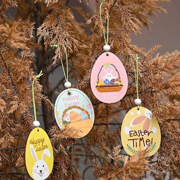Påskpynt Färgglada DIY Gråfri Hängande Ägg Kyckling Kanin Påskdekoration Semestertillbehör A> Tillbehör