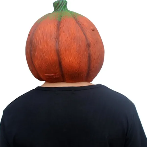 Pumphuvud Mask Skrämmande Latex Helmask Maskerad Fågelskrämma Dekoration Halloween Kostymfest> Masker