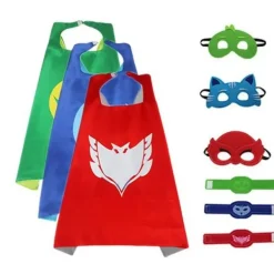 Pyjamashjältarna, PJ Masks - Kappa, ögonmask och armband Grön PJ Masks Gekko - grön PJ Masks Gekko -> Dräkter