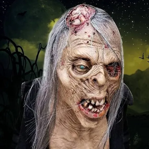 QQ-Skräck The Walking Dead Zombie Mask Läskig Halloween Kostym Skräck Blodig Vuxen Halloween Dekoration Rekvisita> Masker
