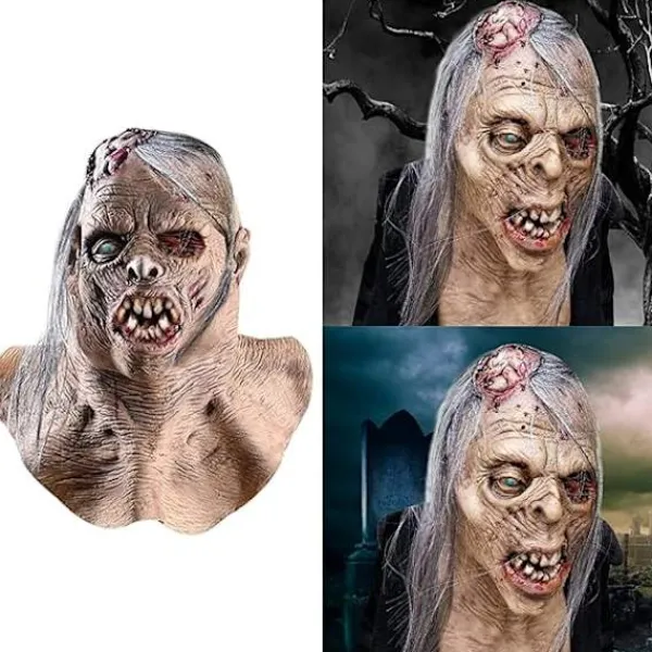 QQ-Skräck The Walking Dead Zombie Mask Läskig Halloween Kostym Skräck Blodig Vuxen Halloween Dekoration Rekvisita> Masker