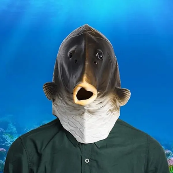 Rabatt Fisk Mask Halloween Kostym Party Djur Hel Huvud Cosplay> Masker