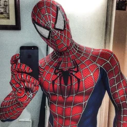 Raimi Spider-Man Barn- och Vuxen Jumpsuit Cosplay Kostym Kostymfest Present Kids M (120-130)> Dräkter