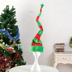 Randig tomteluva (grön/röd), röd och vit, med tråd><noscript><img width=