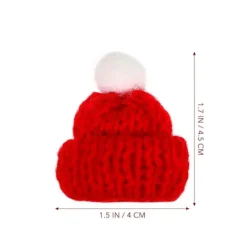 Röd Julhatt Små Stickade Tomteluvor för Handgjorda Hantverk 40st[YJD] Röd Size 1> Huvudbonader