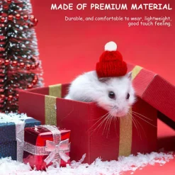 Röd Julhatt Små Stickade Tomteluvor för Handgjorda Hantverk 40st[YJD] Röd Size 1><noscript><img width=