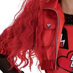 Holocky Röd peruk kostymtillbehör för flickor, Descendants 4 The Rise of Red Costume 140cm><noscript><img width=