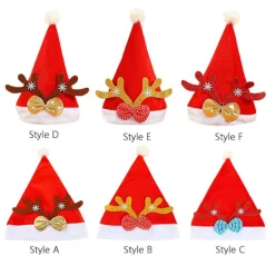 Röd Tomte Julhatt Mössa för Maskerad Karneval Scenföreställning Stil A as described> Huvudbonader