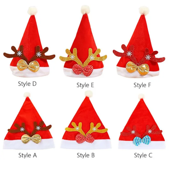 Röd Tomte Julhatt Mössa för Maskerad Karneval Scenföreställning Stil A as described> Huvudbonader