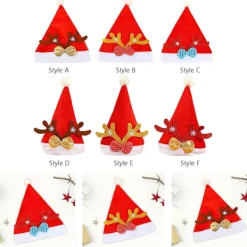 Röd Tomte Julhatt Mössa för Maskerad Karneval Scenföreställning Stil A as described><noscript><img width=