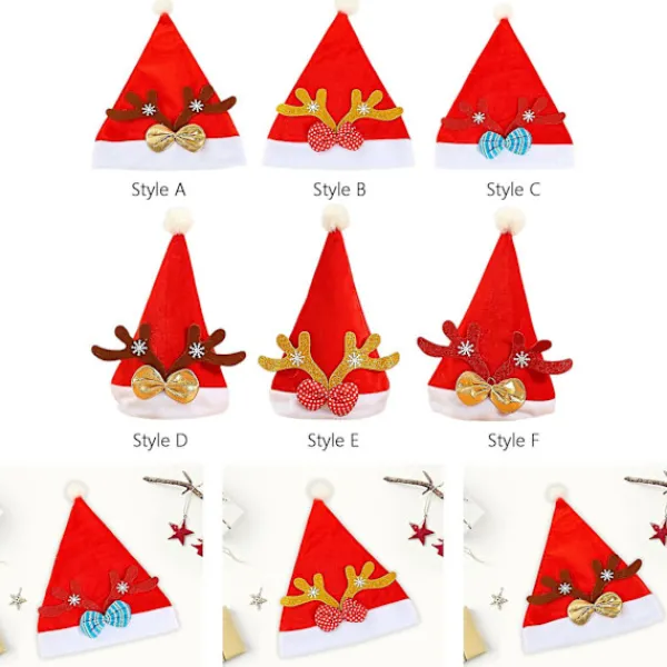 Röd Tomte Julhatt Mössa för Maskerad Karneval Scenföreställning Stil A as described> Huvudbonader