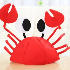 Jettbuying Röda hummer krabba sjödjur hatt rolig julklapp kostym Ac onesize> Huvudbonader