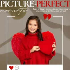 Röda Vingar för Halloween - Röda Djävulsvingar - Djävulskostym Kvinnliga Demonvingar Djävulskostym Tillbehör - Dam><noscript><img width=