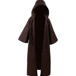 BästaGåva REA Halloween-dräkt för vuxna, hoodies, mantel, cosplay-kappor, huva med brun S><noscript><img width=