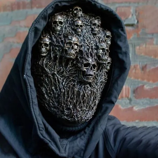 Realismtisk Latex Full Face Skalle Mask Halloween Cosplay Fest Fancy Dress> Masker