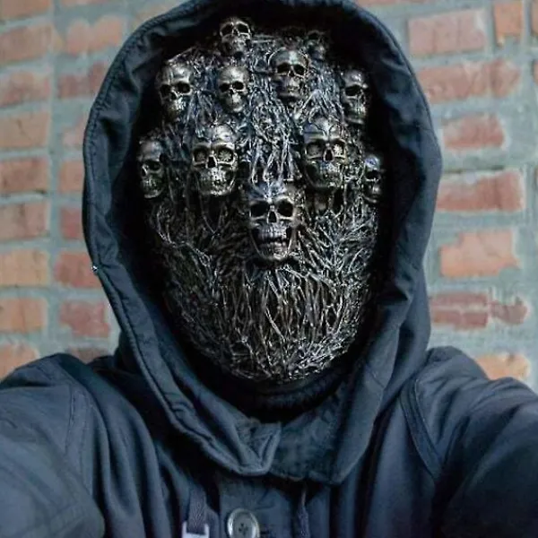 Realismtisk Latex Full Face Skalle Mask Halloween Cosplay Fest Fancy Dress> Masker