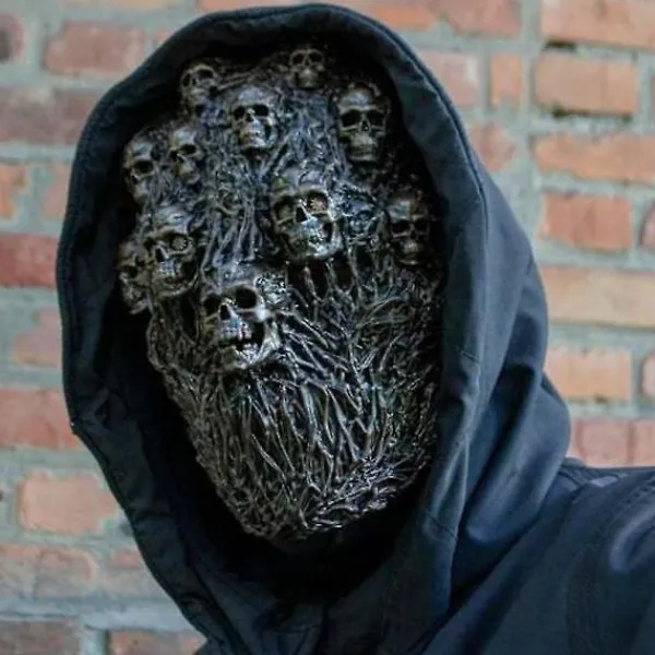 Realismtisk Latex Full Face Skalle Mask Halloween Cosplay Fest Fancy Dress> Masker