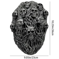 Realistisk latex helansikts dödskallemask Halloween cosplay fest maskeraddräkt><noscript><img width=