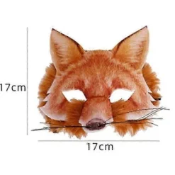 Realistisk Rävmask för Män - Vuxen Barn Maskerad Karnevalsmask><noscript><img width=