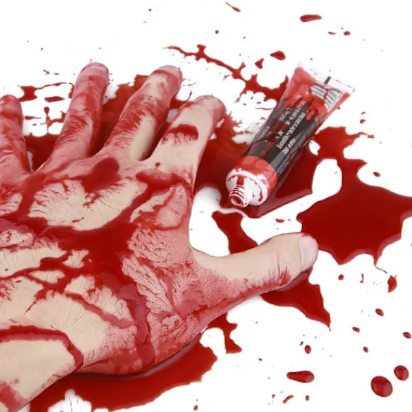 Realistiskt Sminkset med Falskt Blod, Tvättbar Falskt Blodgel för Kläder Mun Ögon, Specialeffektsminkset för Vampyr Zombie Halloween Fa> Smink