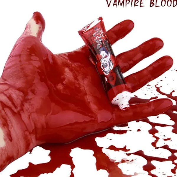 Realistiskt Sminkset med Falskt Blod, Tvättbar Falskt Blodgel för Kläder Mun Ögon, Specialeffektsminkset för Vampyr Zombie Halloween Fa> Smink