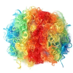Regnbåge Clown Kostym Peruk Svamp Näsa Prickar Fluga Vita Handskar Clown Set för Cosplay Kläder Rekvisita> Tillbehör