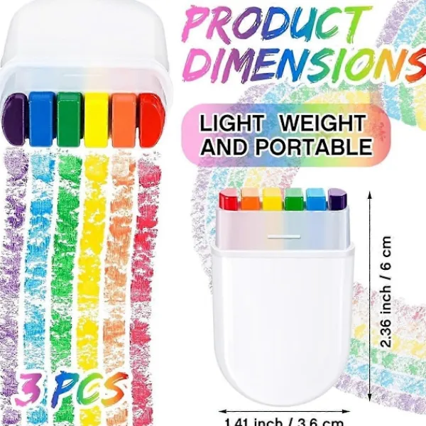Regnbågs Ansiktsfärg Pride Ansikte Kroppsfärg Kit Regnbåge Sminkstift för Firanden Cosplay Födelsedags Sminktillbehör C> Smink